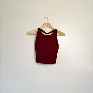 SALE! Burgundy Unbranded Active Bra Top Size L EUC